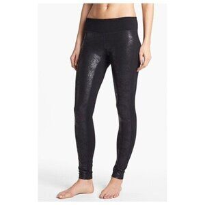 Zella Black and Metallic Stretch Leggings
